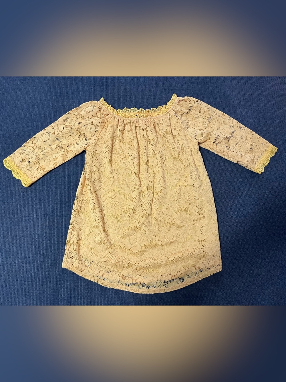 Yellow Lace Off-Shoulder Blouse